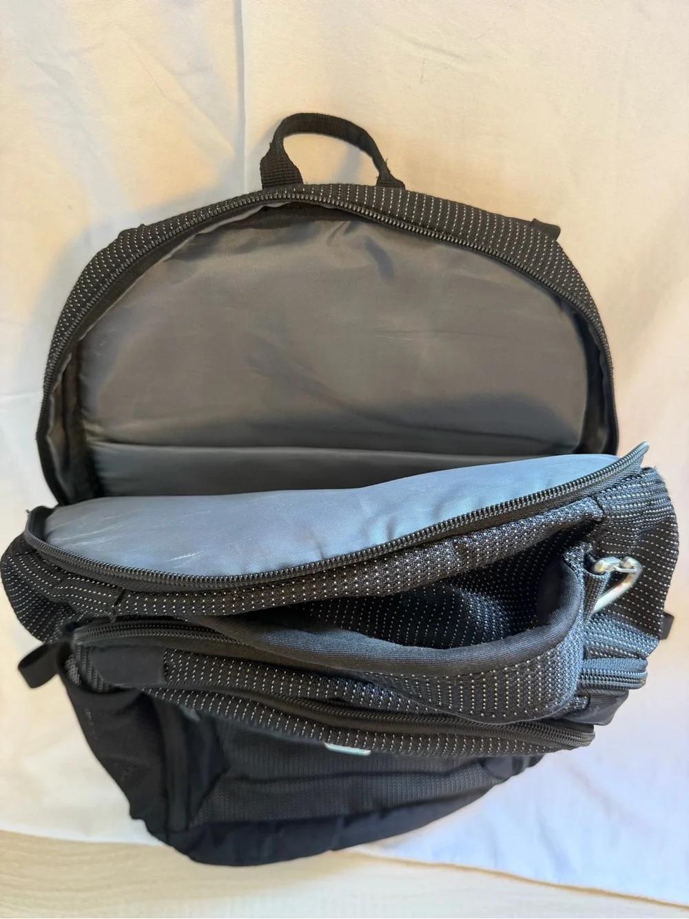 SwissGear Black Backpack with Red Accent